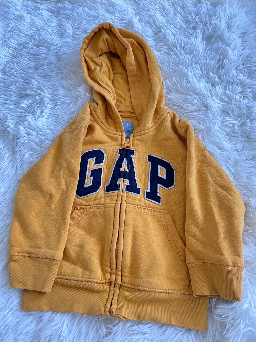 GAP Kids Golden Yellow Hooded Zip Sweatshirt